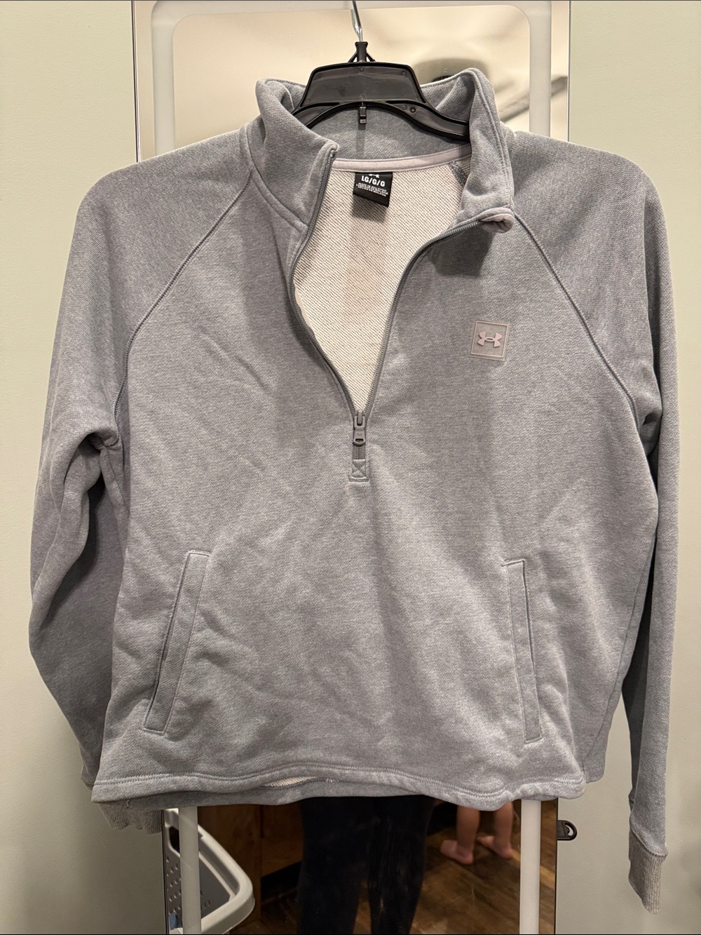 Under Armour Women's Light Gray Quarter-Zip Pullover Sweatshirt